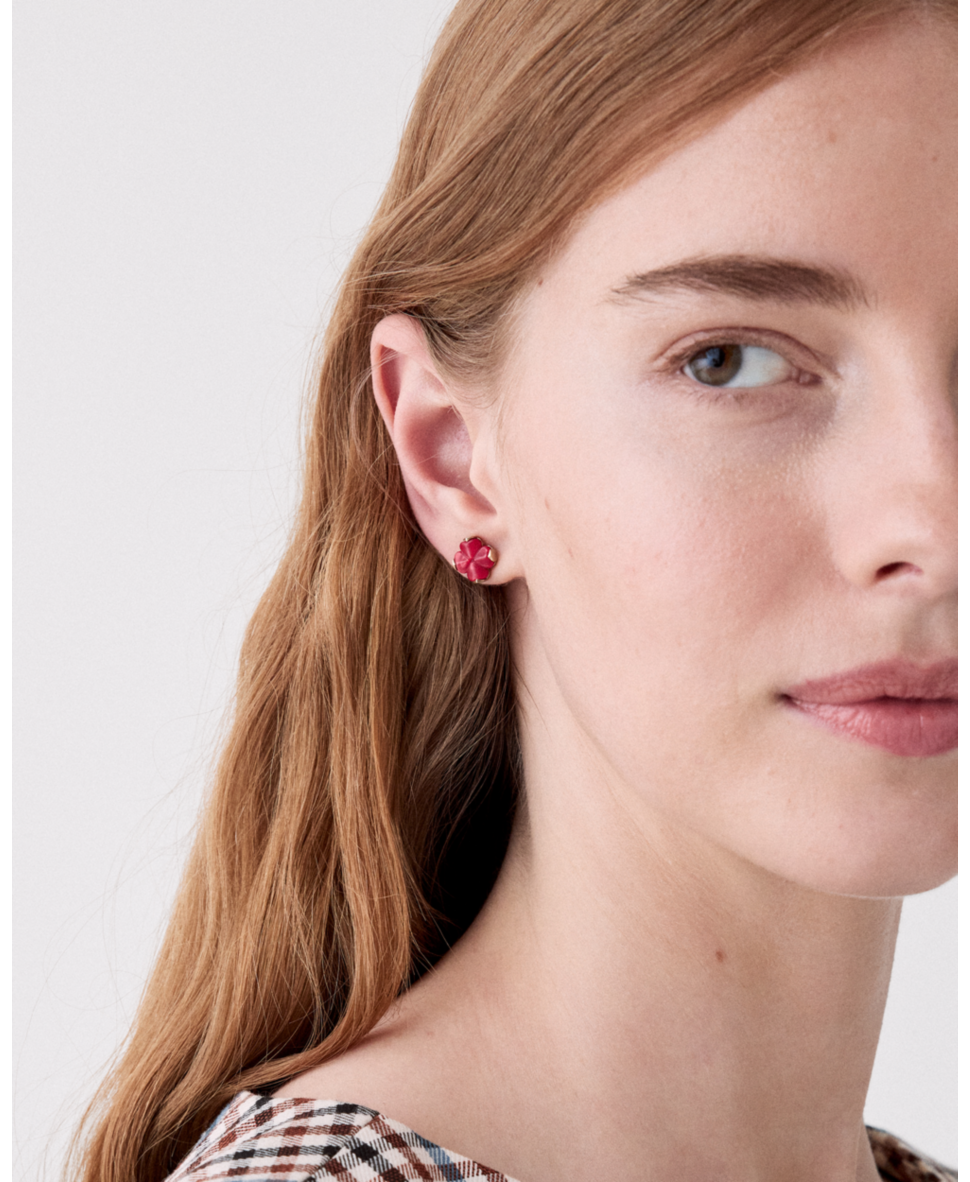 Spade Flower Studs