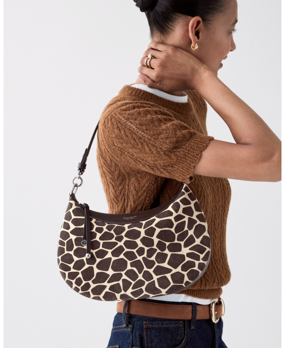 Liv Giraffe Suede Shoulder Bag