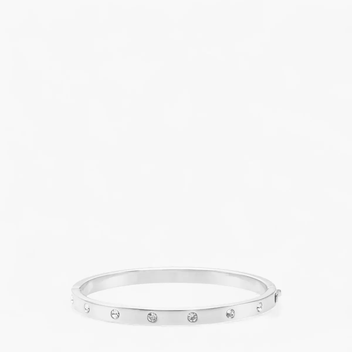 Set In Stone Hinged Gold Bangle