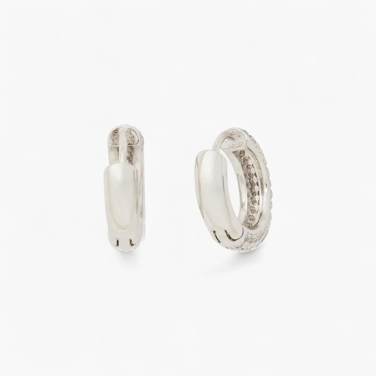 Brilliant Statements Pavé Mini Huggies