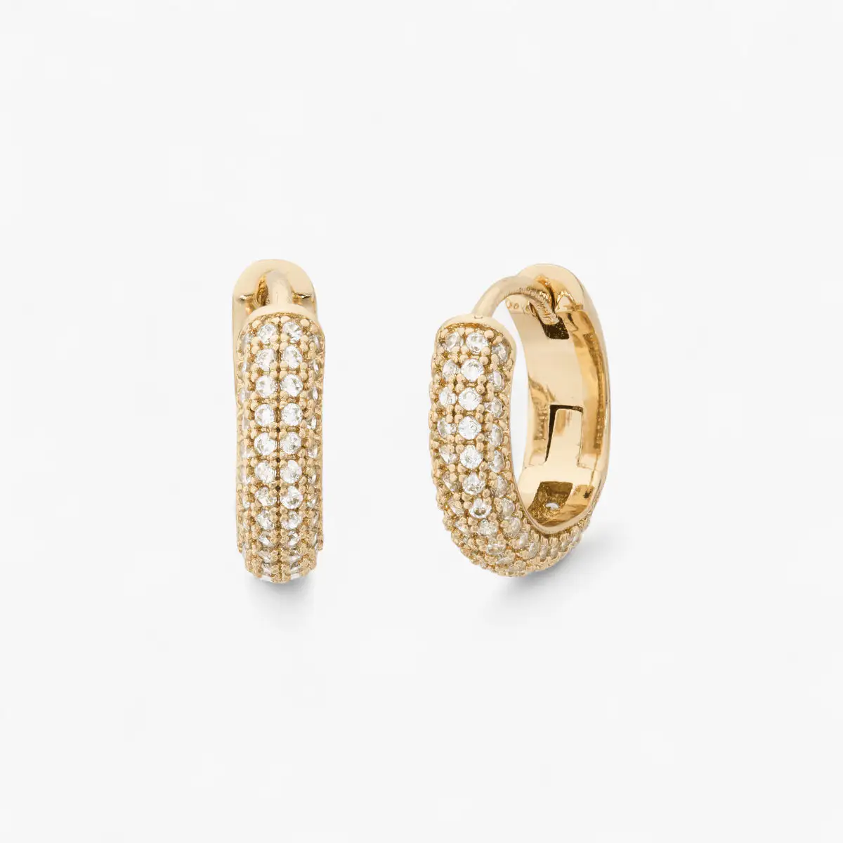 Brilliant Statements Pavé Mini Huggies