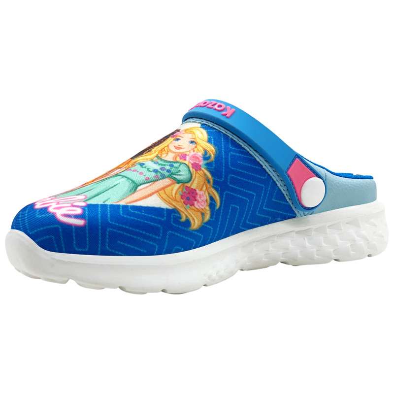 KazarMax Kids Girls Barbie Printed Clogs - Royal Blue