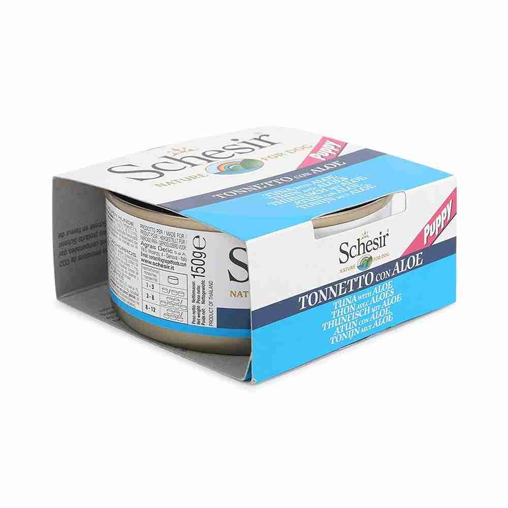 Schesir Tuna Whole Meat & Rice With Aloe in Jelly Dog Wet Food, 150 g