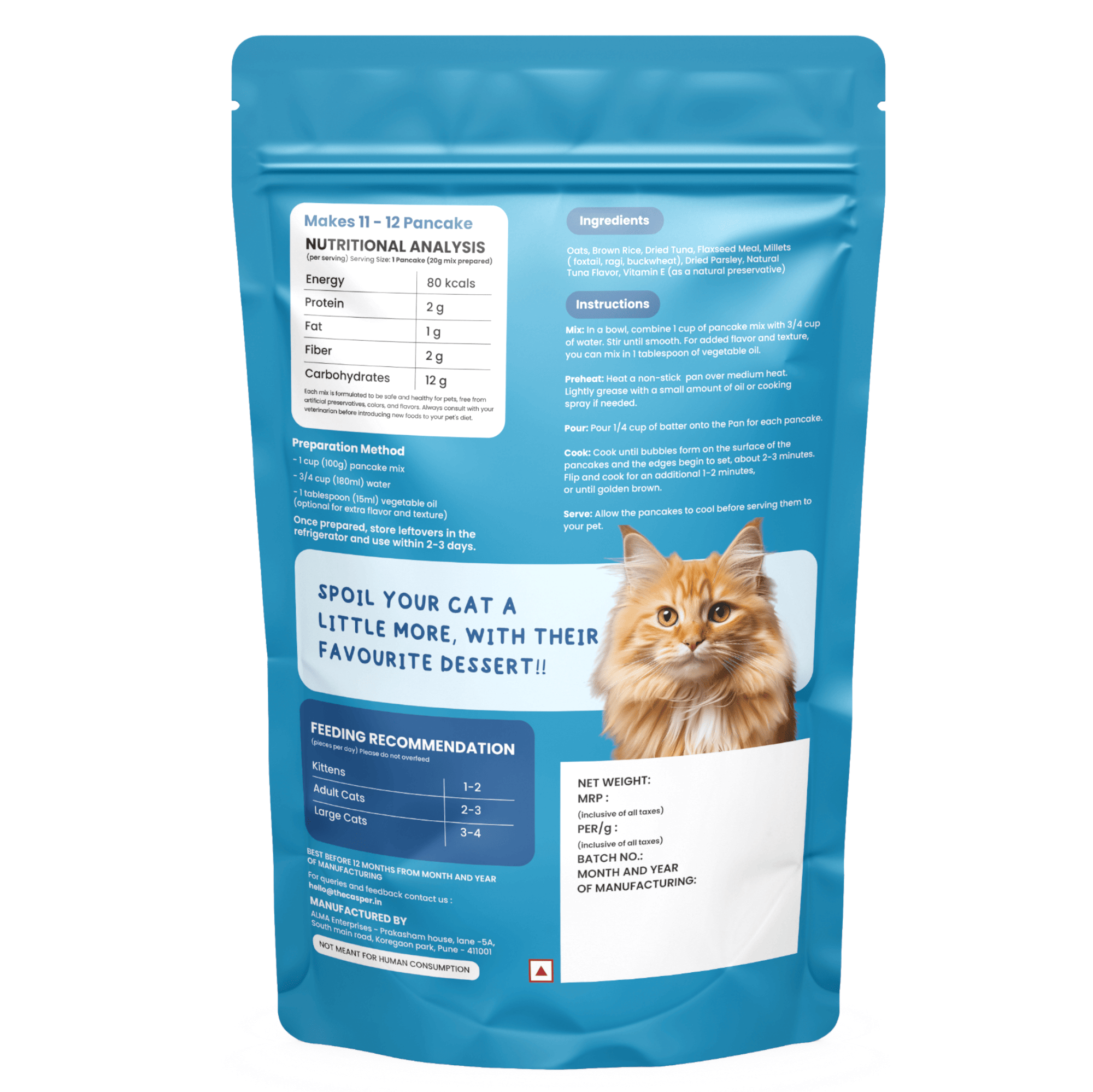 Casper Pancake Mix Tuna Flavour Cat Treat - 250g