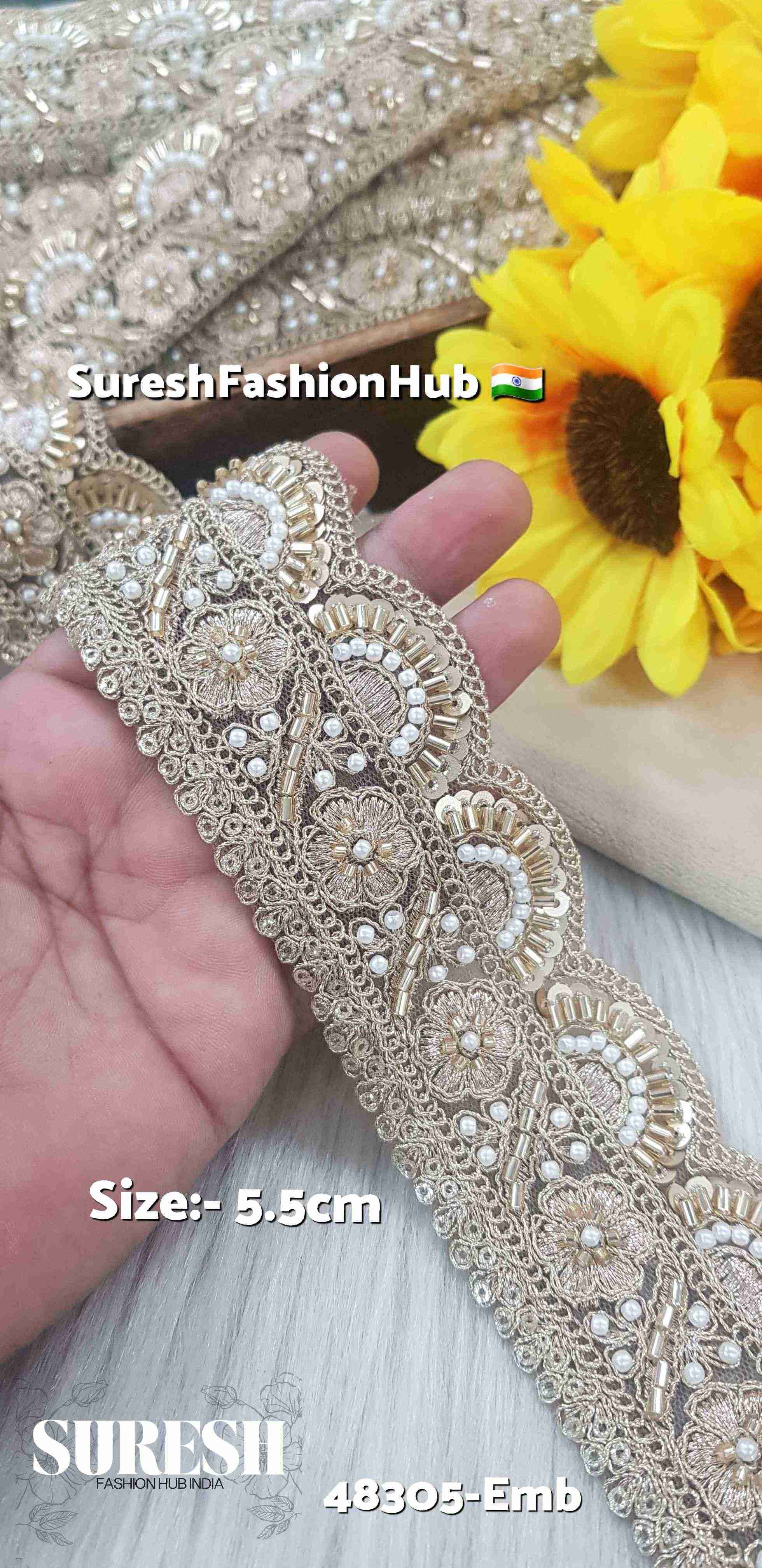 Golden Grace Embroidery Lace