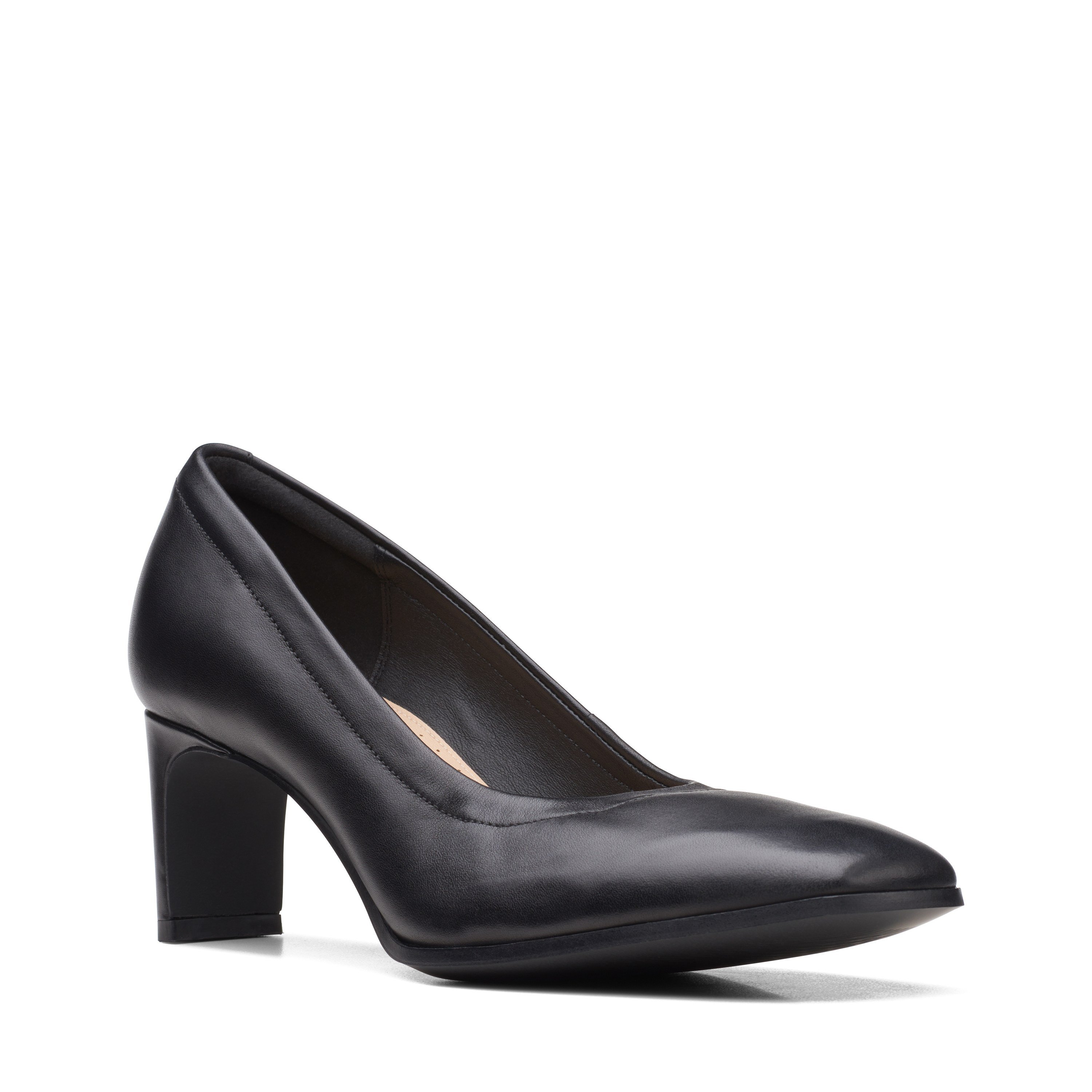 Women's Black Leather Stilettos