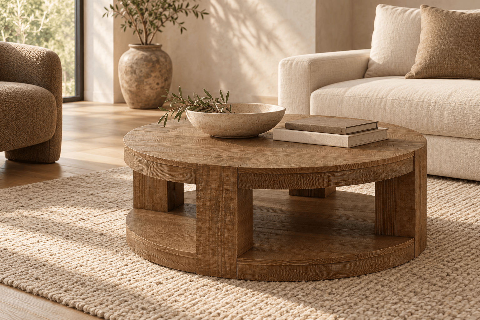 Pottery Barn | Rockport Round Coffee Table (44")