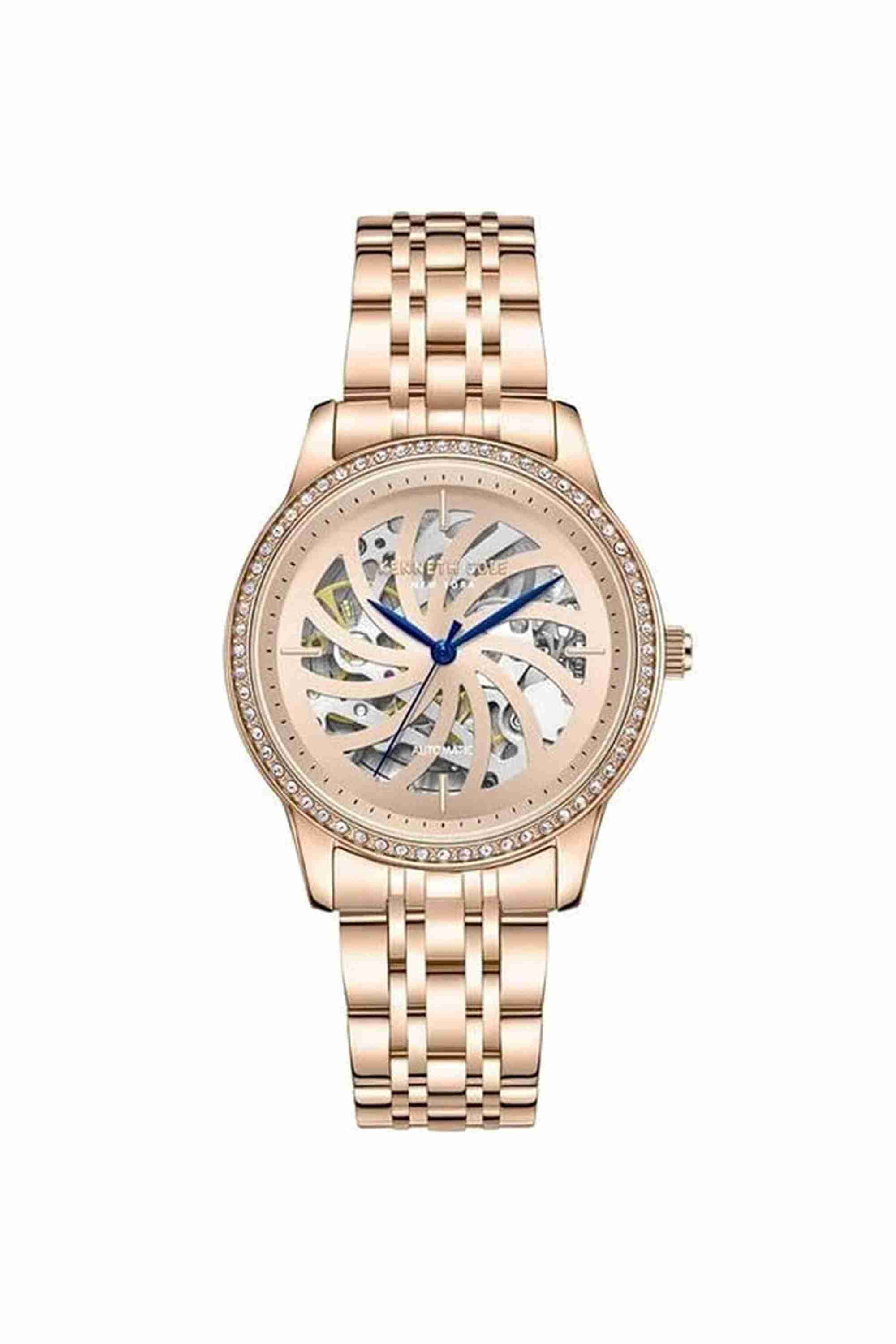 Modern Classic 36 mm Automatic Analogue Watch For Women - Rose Gold Dial with Rose Gold Stainless Steel Strap (KCWLL0016602LD)