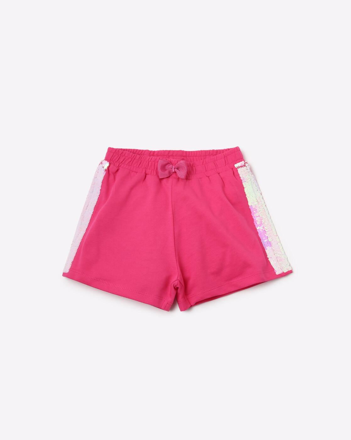 Embellished Shorts with Bow Accent