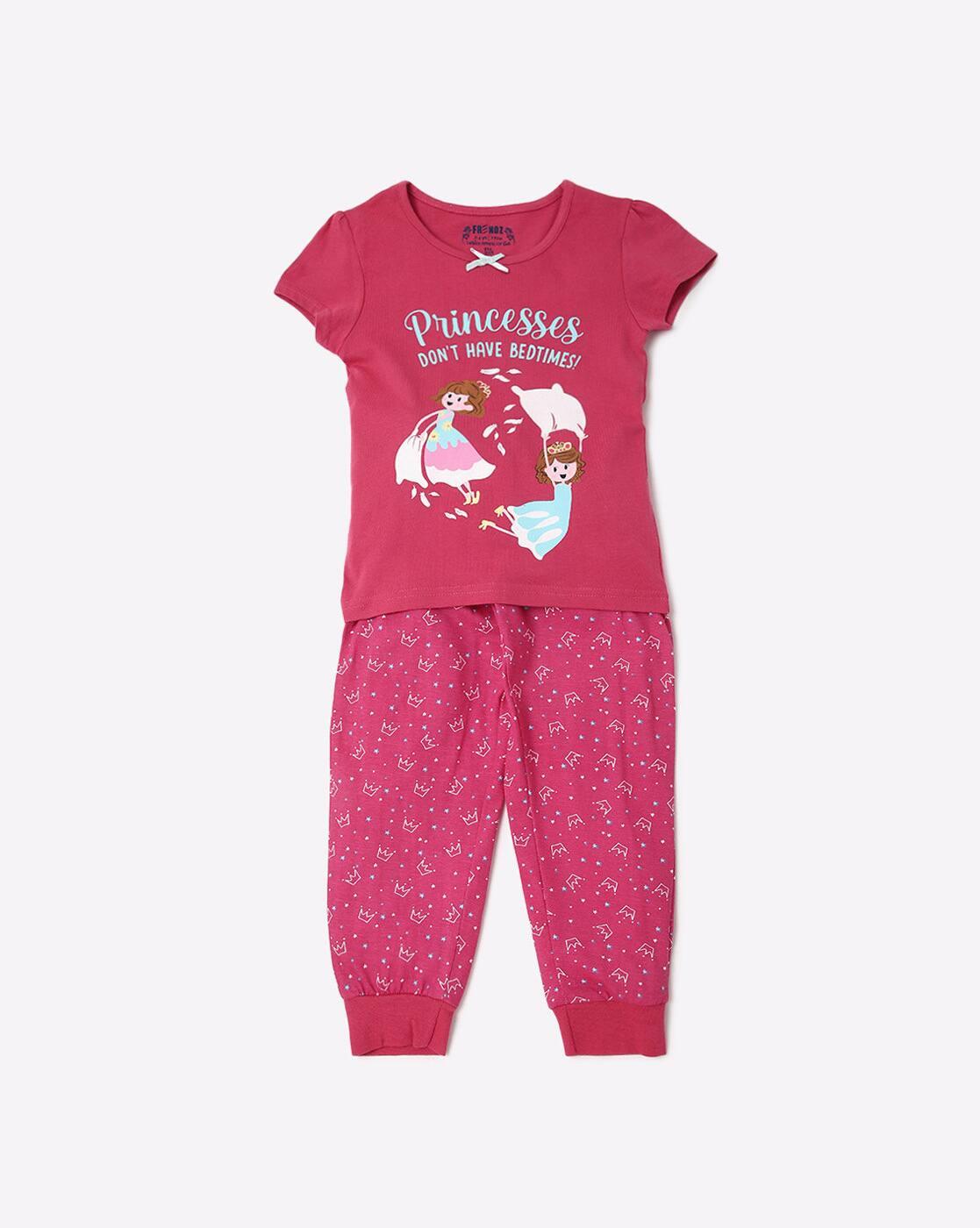 KG FRENDZ | Printed Lounge Top with Jogger Pants|0