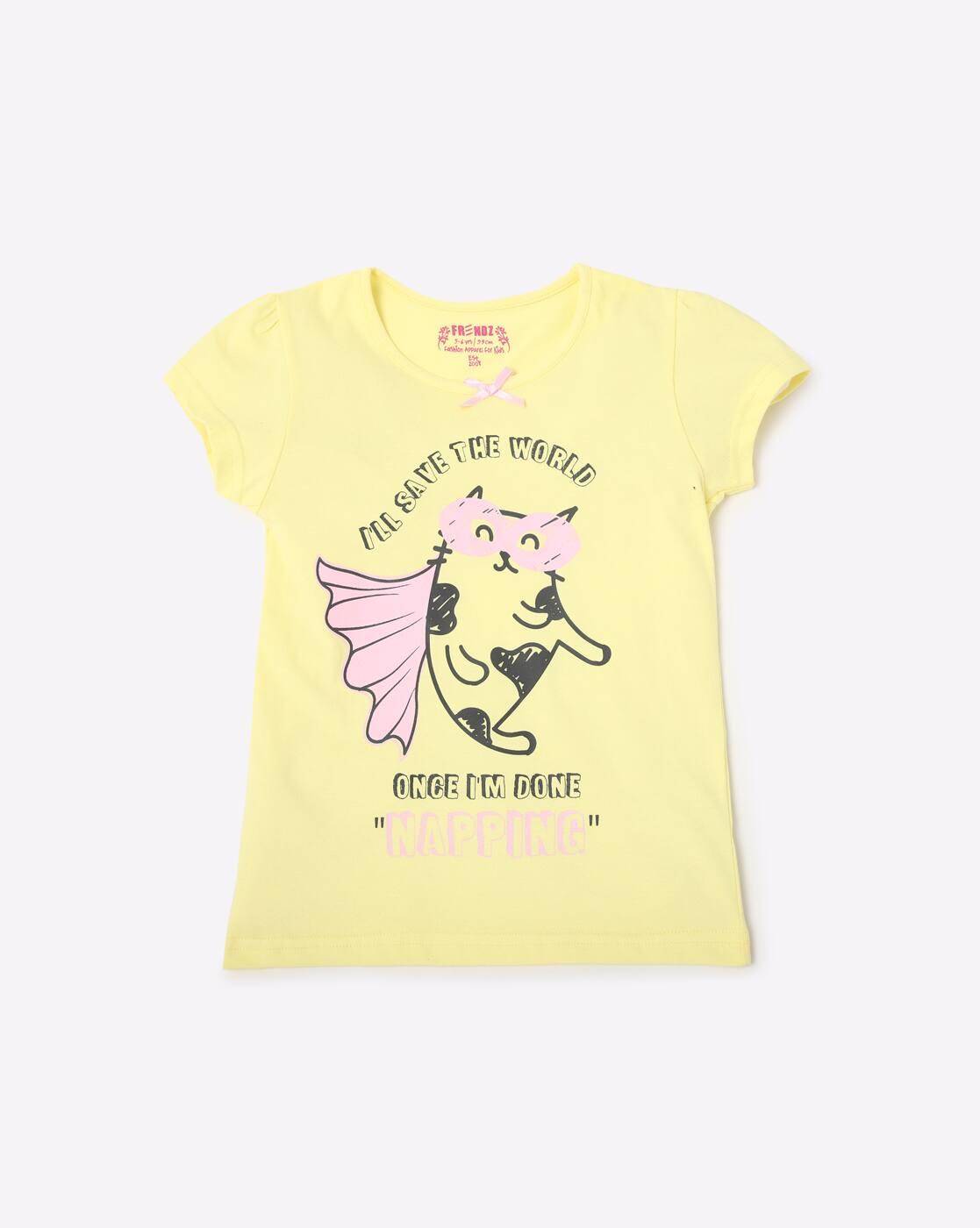 KG FRENDZ | Graphic Print T-shirt & Pyjamas|1