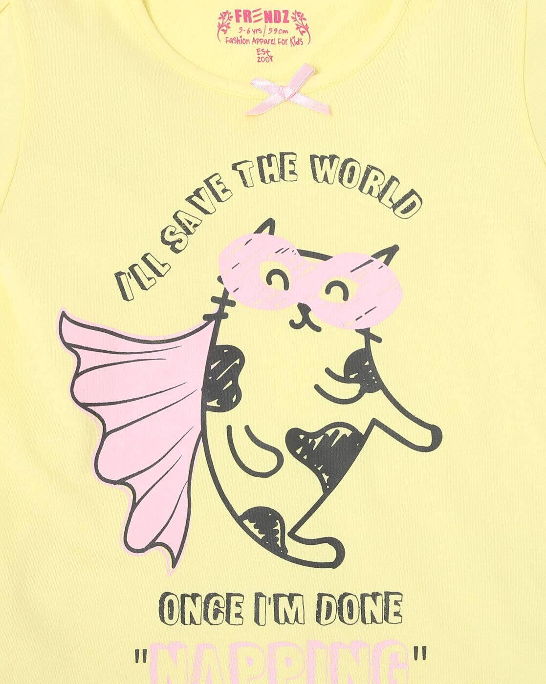 KG FRENDZ | Graphic Print T-shirt & Pyjamas|5