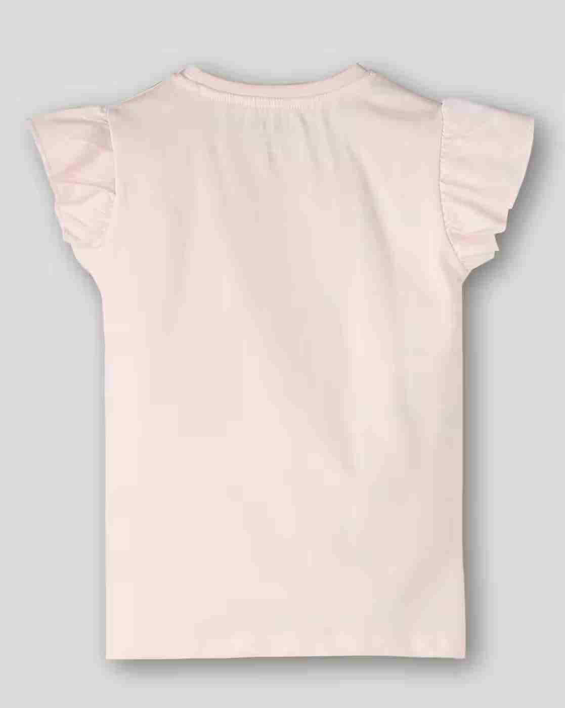 KG FRENDZ | Girls Floral Print Regular Fit Crew-Neck T-Shirt|1