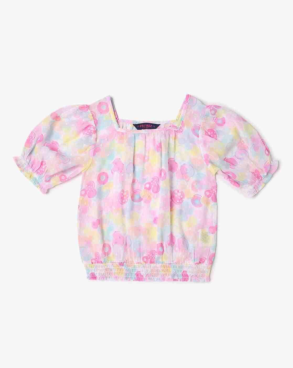 KG FRENDZ | Girls Printed Relaxed Fit Top|0