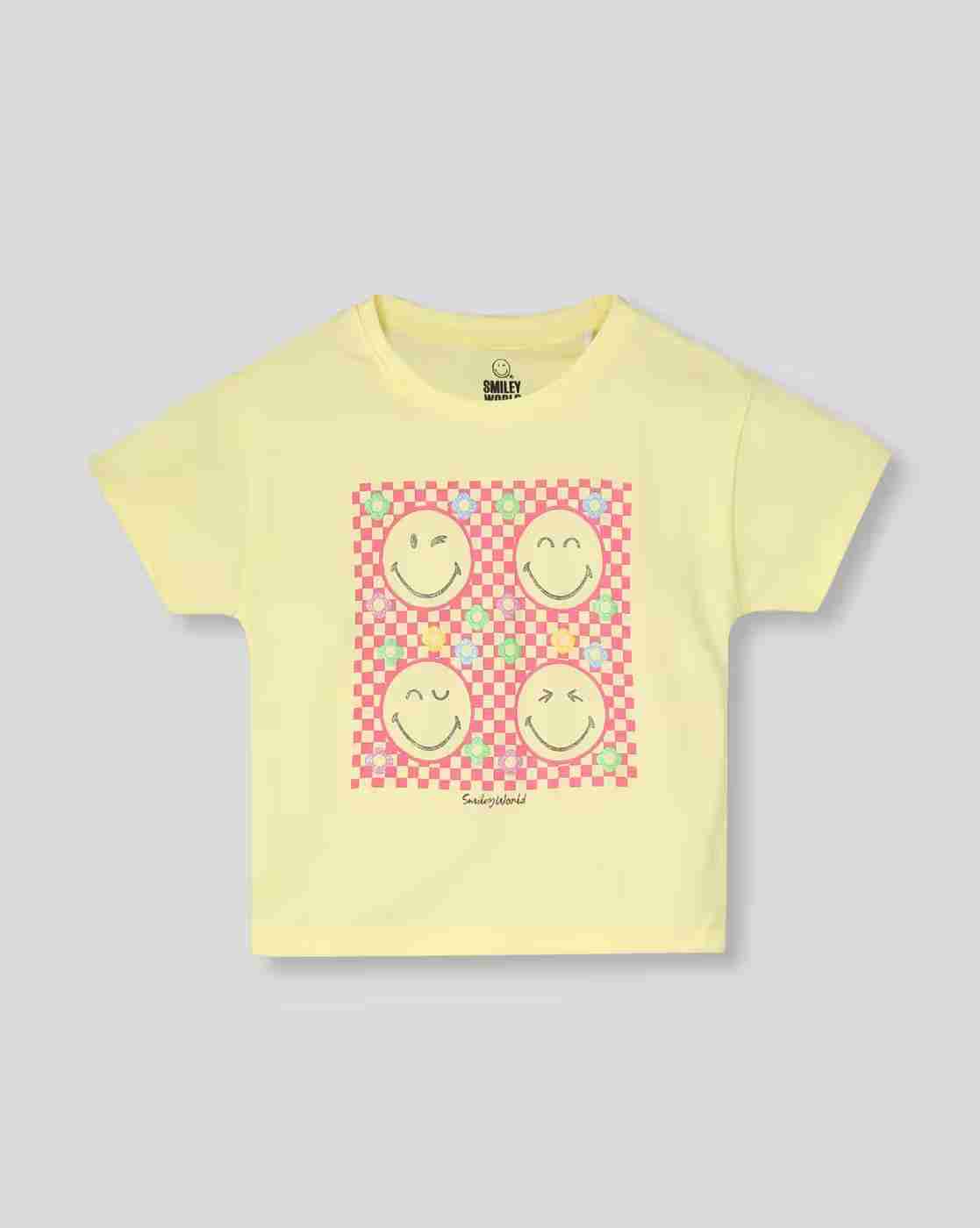 KG FRENDZ | Girls Graphic Print Relaxed Fit Crew-Neck T-Shirt|0