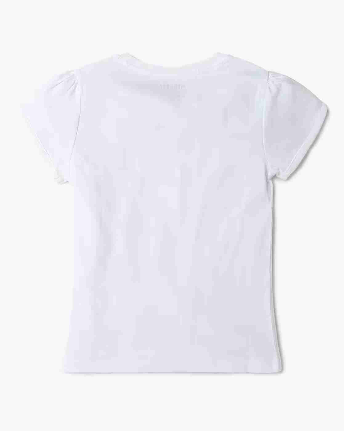 KG FRENDZ | Girls Graphic Print Crew-Neck T-Shirt|1