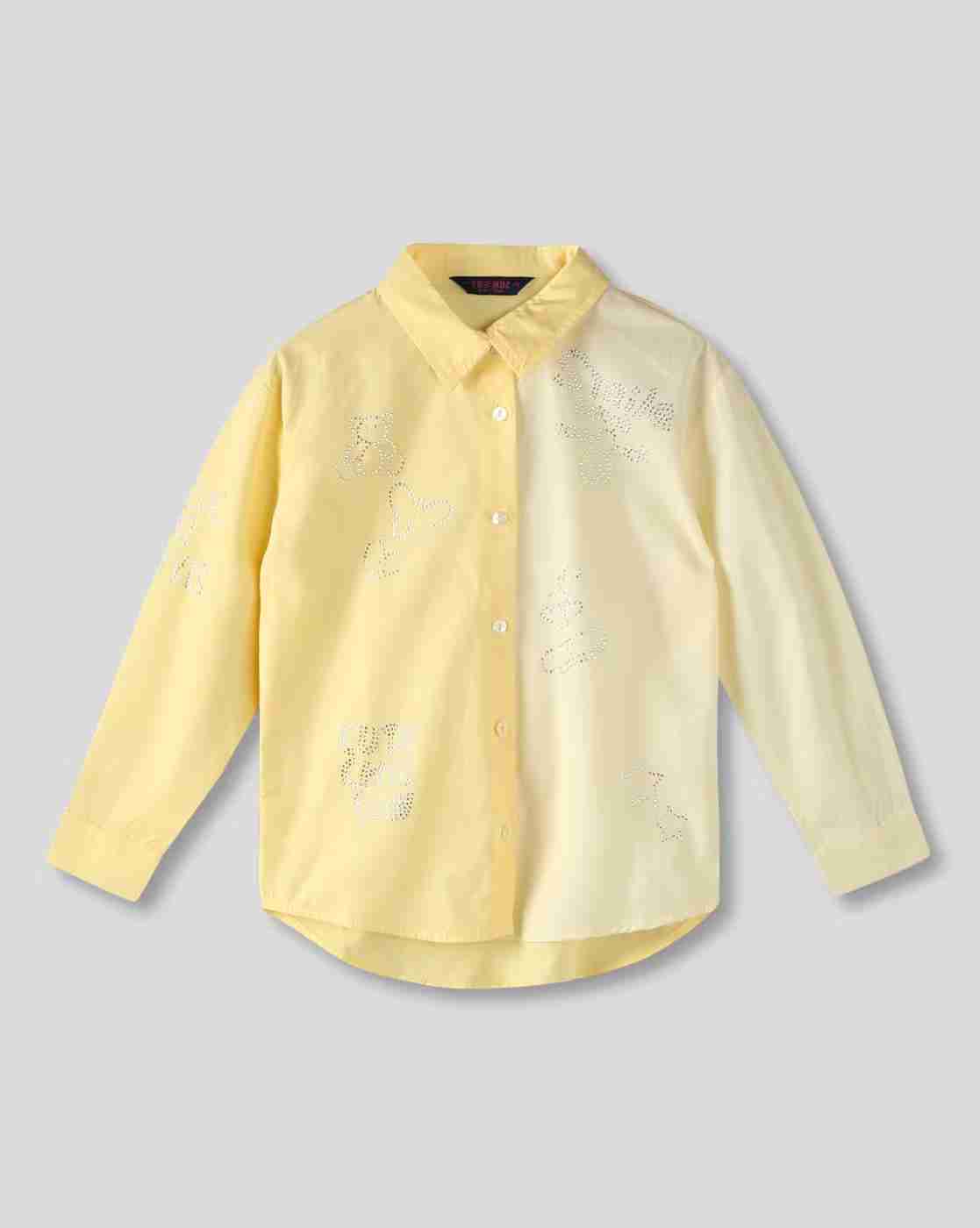 KG FRENDZ | Girls Embellished Regular Fit Cotton Shirt|0