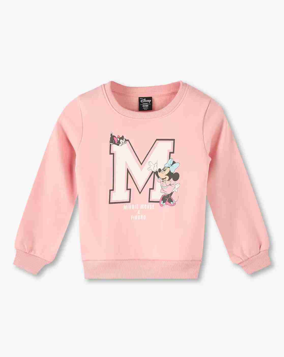KG FRENDZ | Girls Minnie Mouse Print Regular Fit Round-Neck Sweatshirt|0