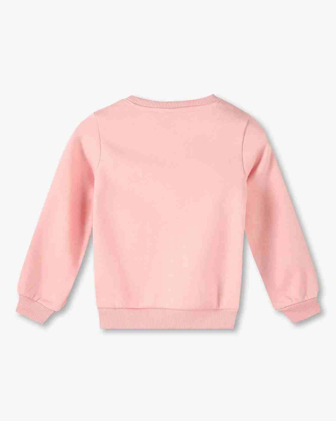 KG FRENDZ | Girls Minnie Mouse Print Regular Fit Round-Neck Sweatshirt|1