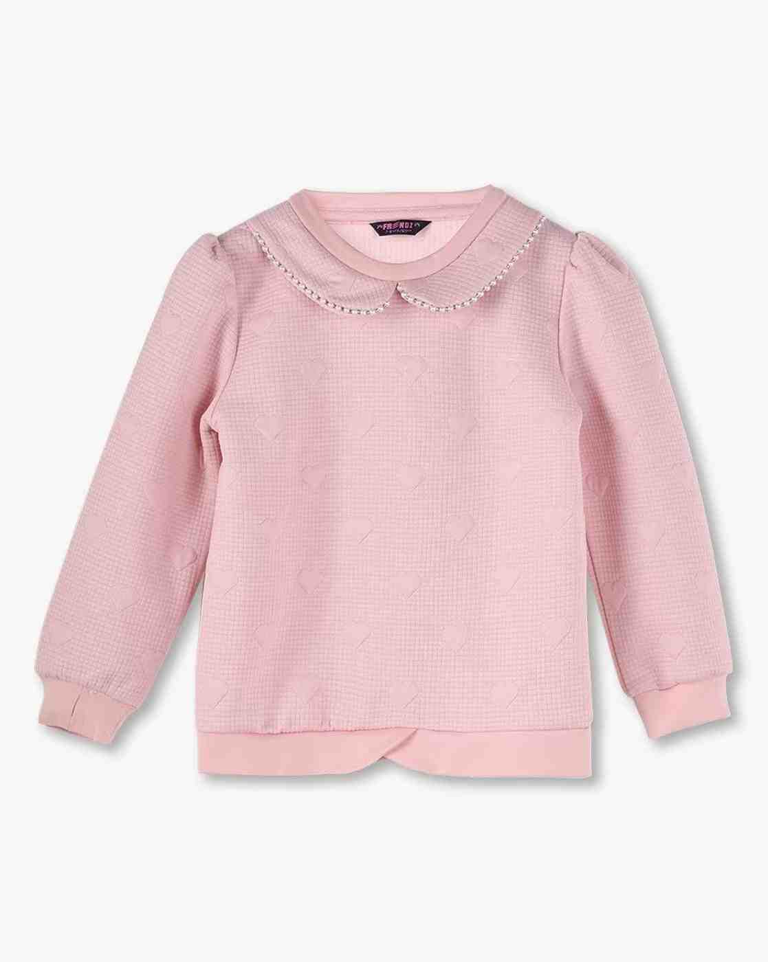 KG FRENDZ | Girls Checked Regular Fit Sweatshirt|0