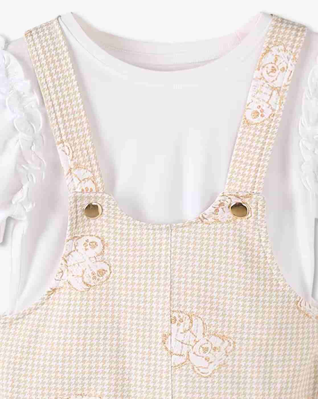 KG FRENDZ | Girls All-Over Print Dungaree with T-Shirt|5
