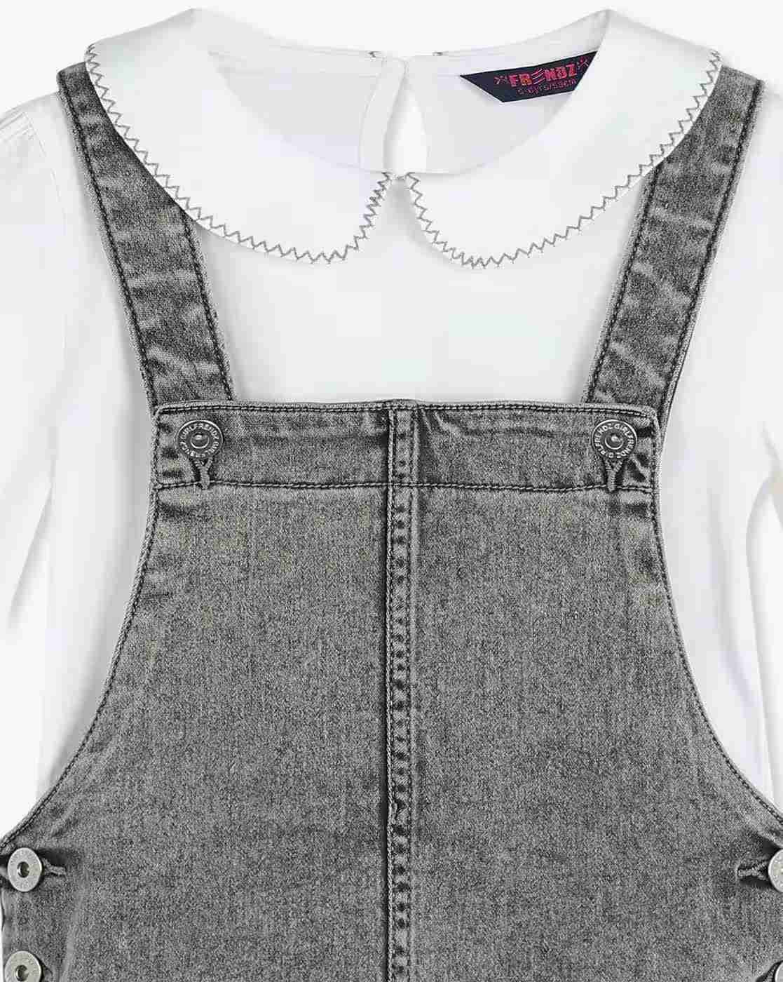 KG FRENDZ | Girls Denim Dungaree with Top|6