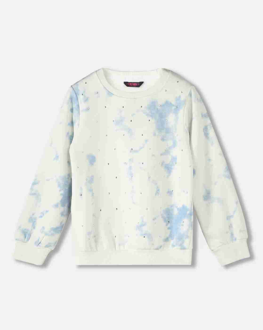 KG FRENDZ | Girls Tie & Dye Regular Fit Crew-Neck Sweatshirt|0