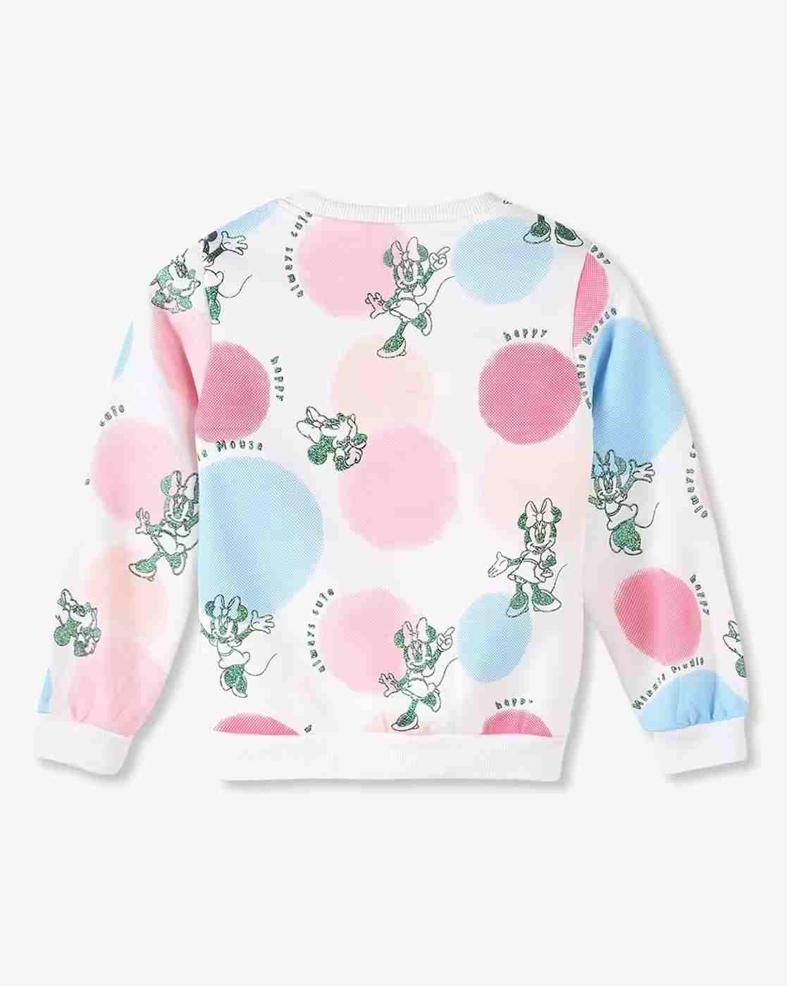 KG FRENDZ | Girls Minnie Mouse Print Regular Fit Sweatshirt|1