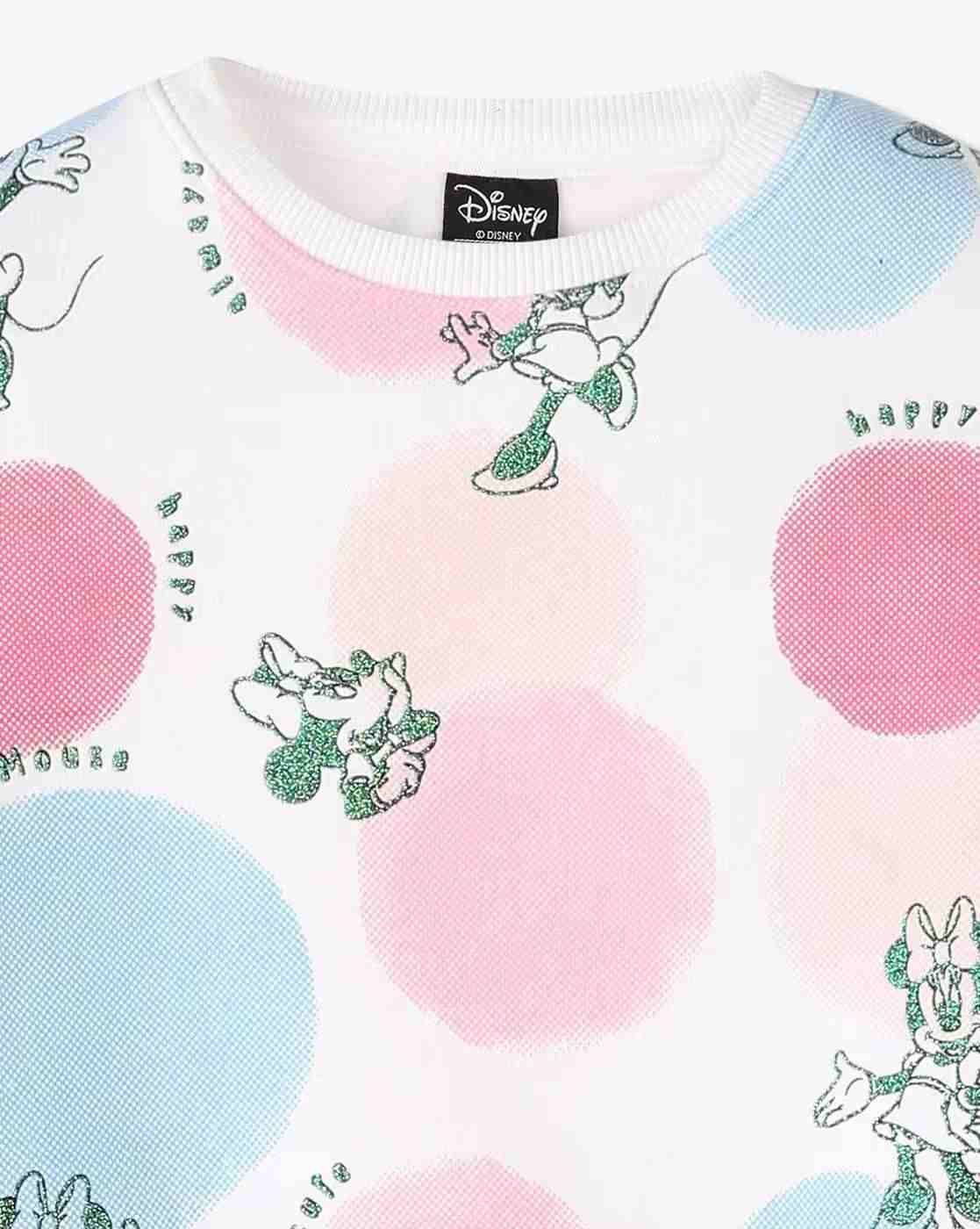KG FRENDZ | Girls Minnie Mouse Print Regular Fit Sweatshirt|2