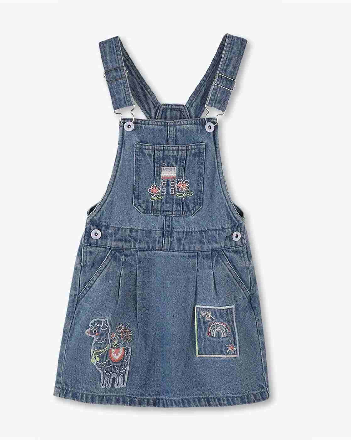 KG FRENDZ | Girls Floral Print T-Shirt & Dungarees Set|3