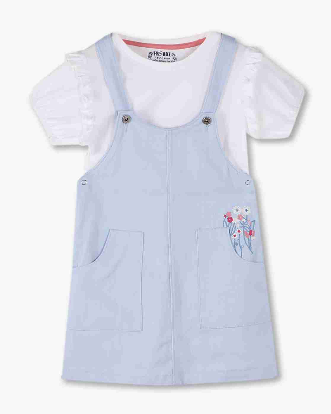 KG FRENDZ | Boys Dungarees with Crew-Neck T-Shirt|0