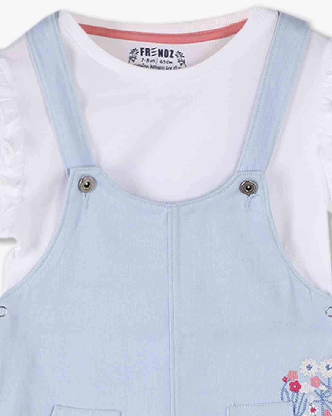 KG FRENDZ | Boys Dungarees with Crew-Neck T-Shirt|5