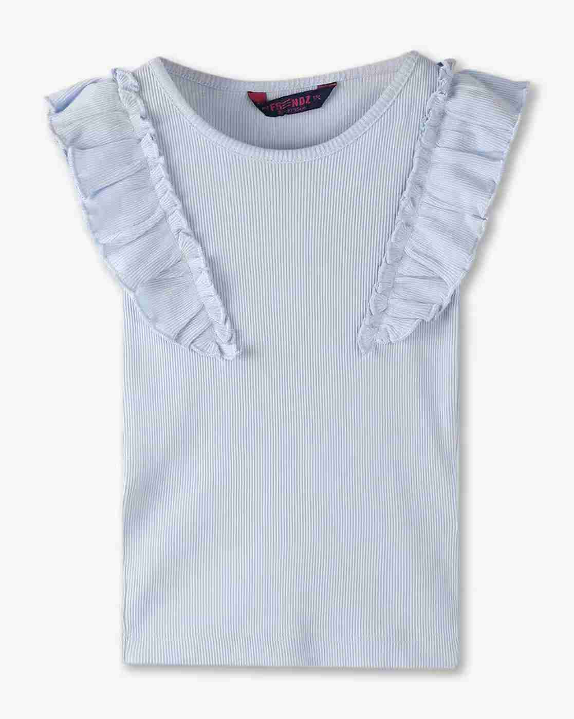 KG FRENDZ | Girls Embroidered Dungaree with Top