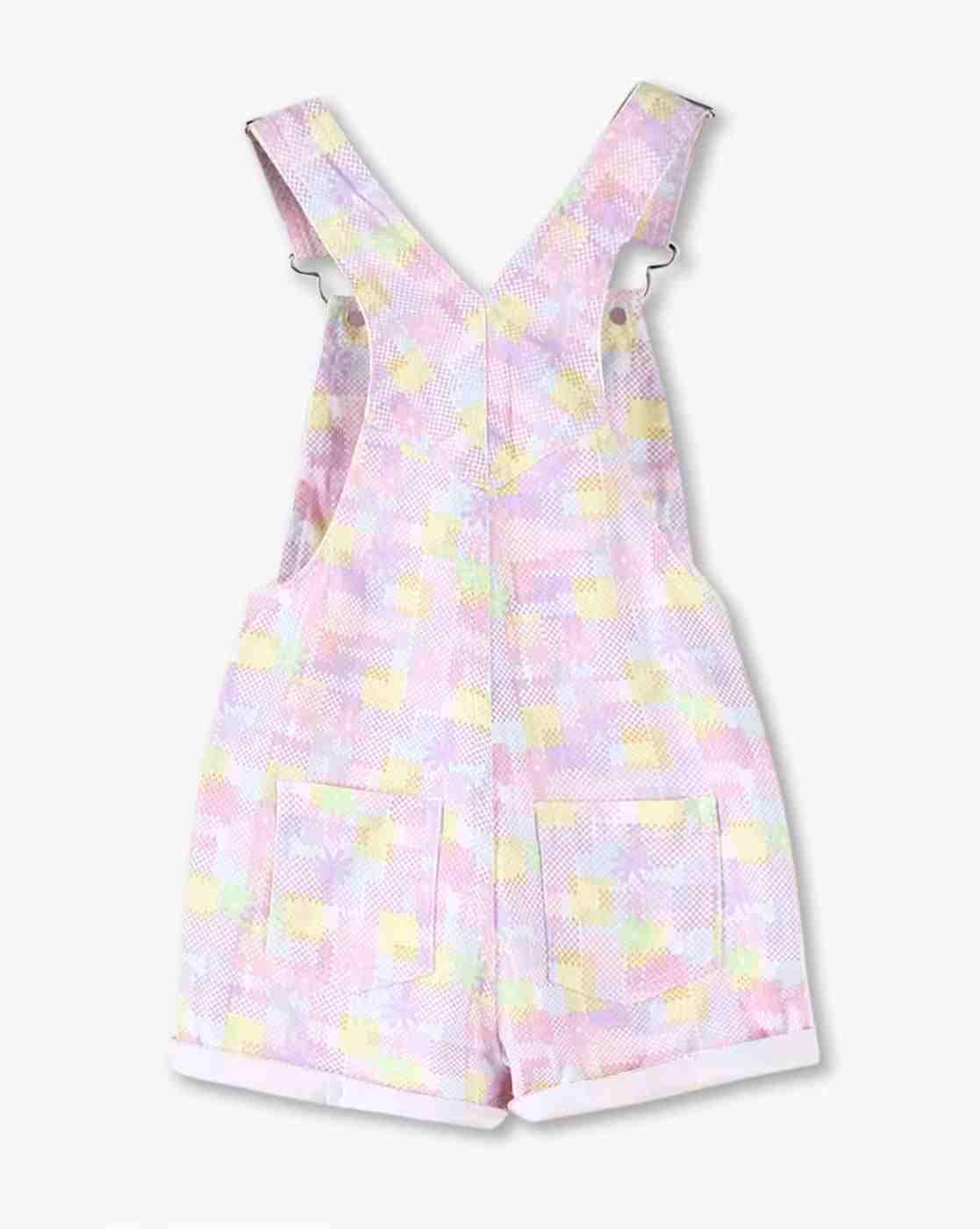 KG FRENDZ | Girls Geometric Print Dungarees with Top|4