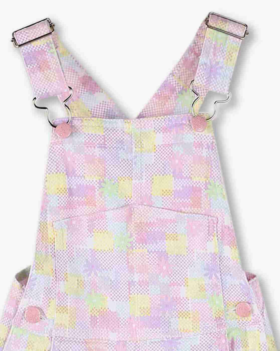 KG FRENDZ | Girls Geometric Print Dungarees with Top|7