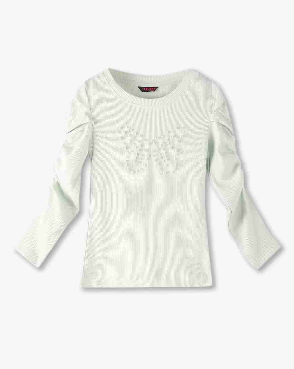 KG FRENDZ | Girls Embellished Round-Neck T-Shirt|0