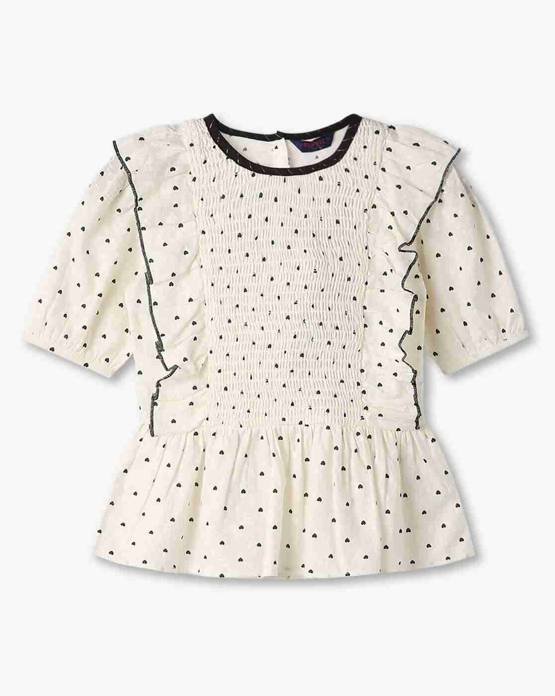 KG FRENDZ | Girls Heart Print Relaxed Fit Top|0