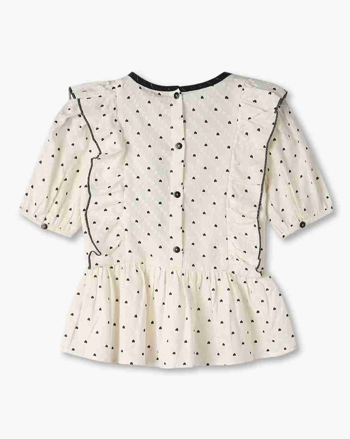 KG FRENDZ | Girls Heart Print Relaxed Fit Top|1