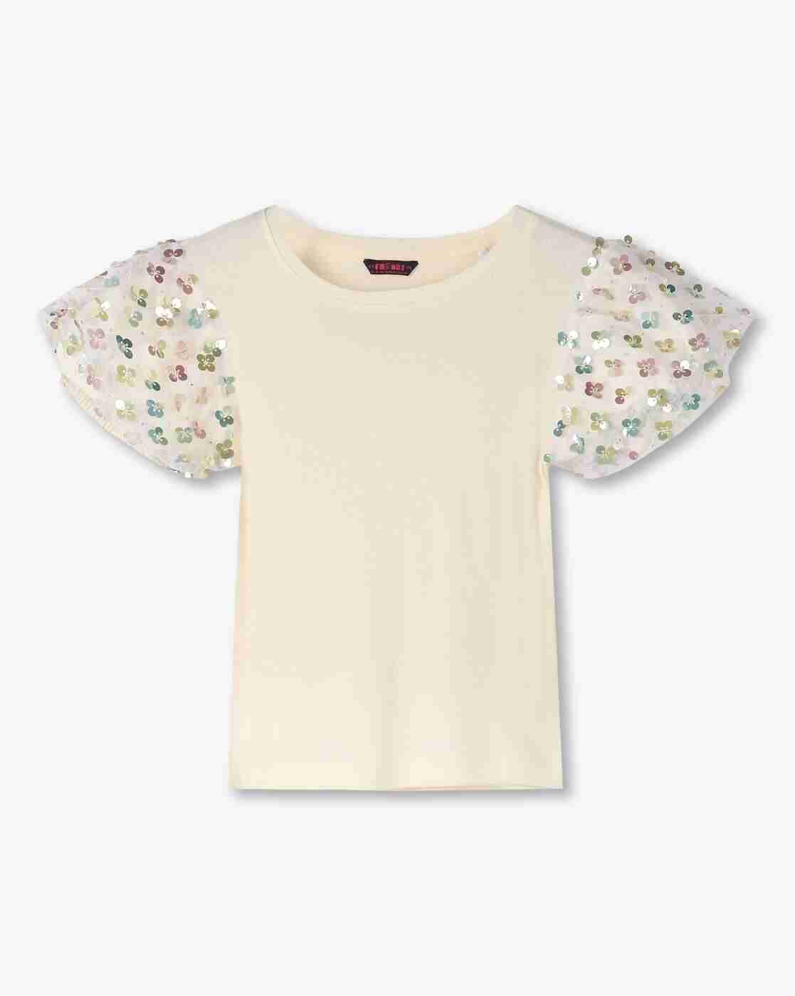 KG FRENDZ | Girls Embellished Top & A-Line Skirt|1