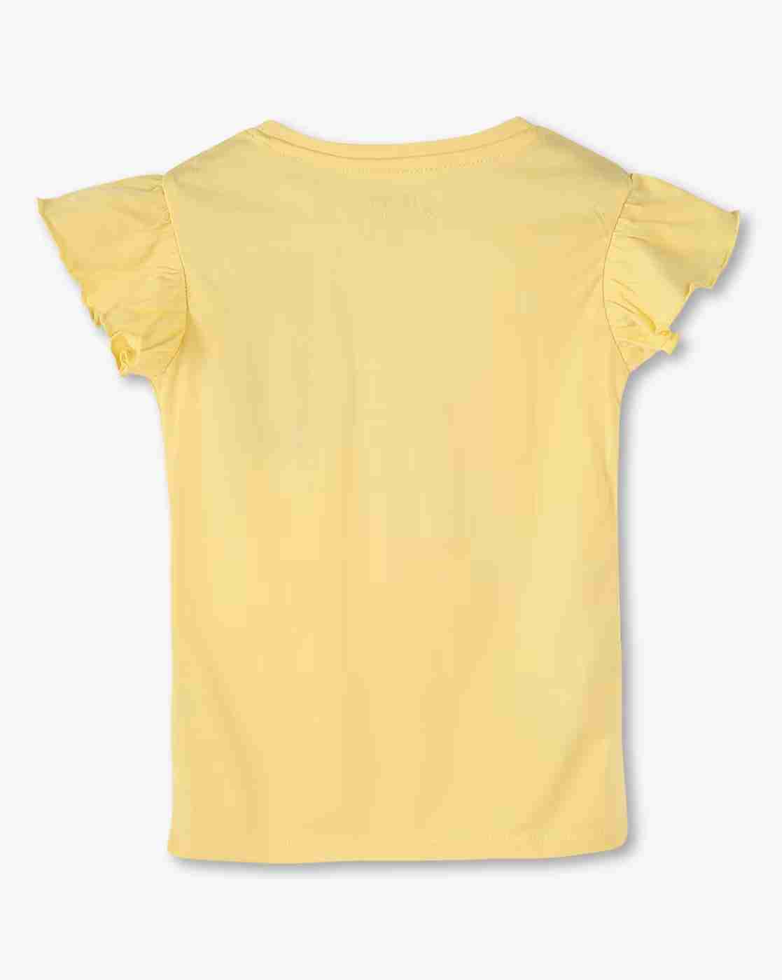 KG FRENDZ | Girls Floral Print Slim Fit Round-Neck T-Shirt|1