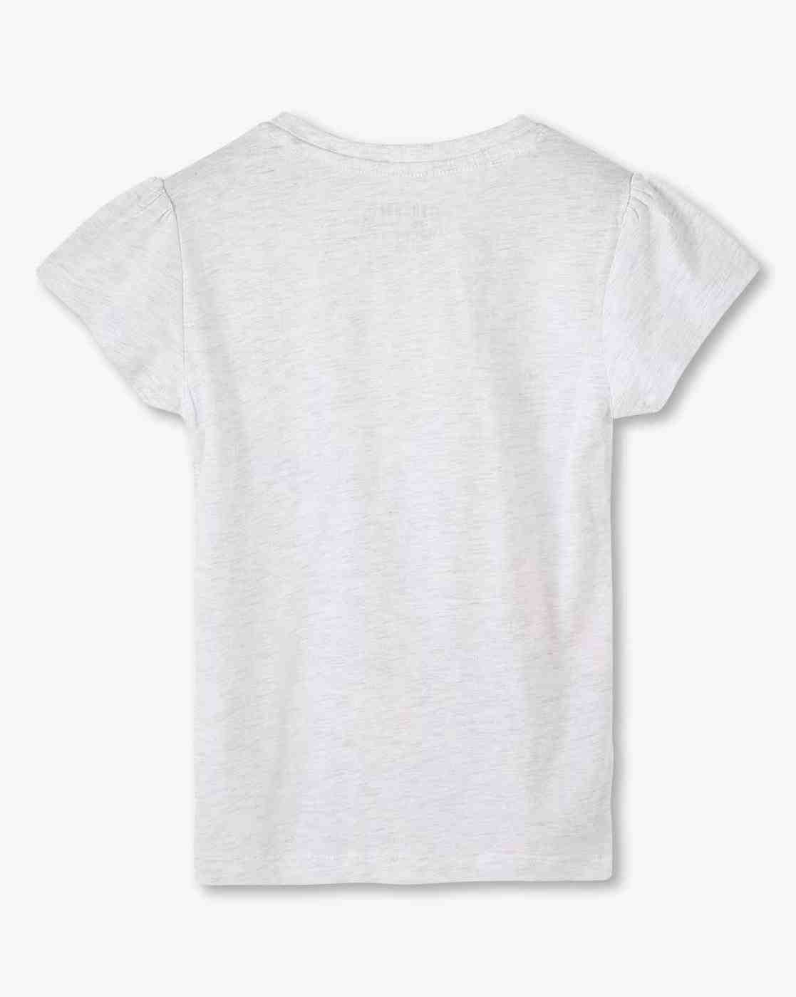 KG FRENDZ | Girls Typographic Print Crew-Neck T-Shirt|1