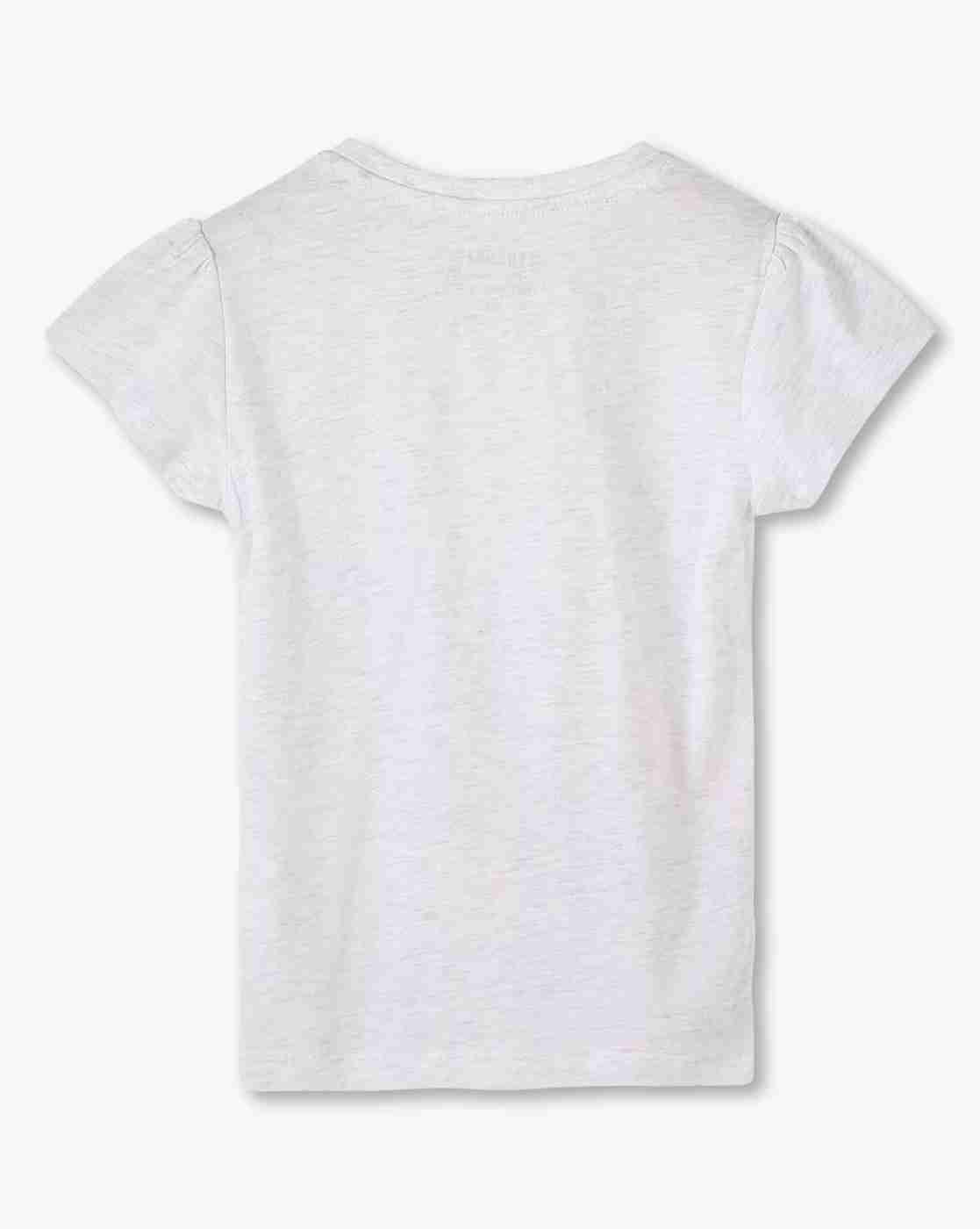 KG FRENDZ | Girls Typographic Print Crew-Neck T-Shirt|1