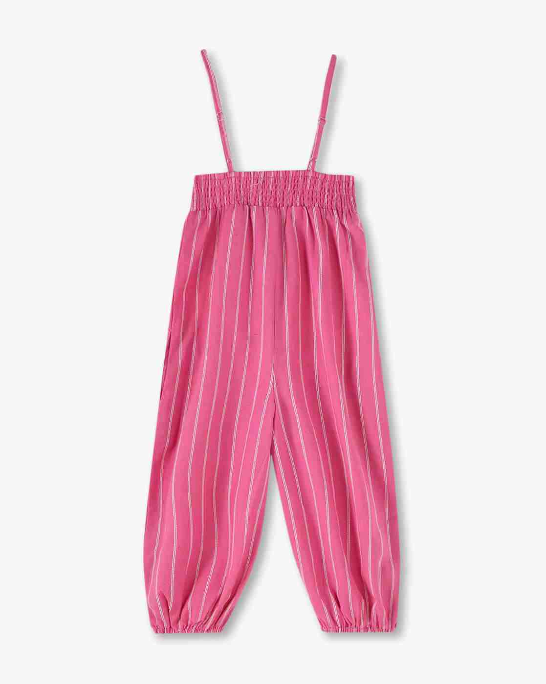 KG FRENDZ | Girls Striped Dungaree & T-Shirt Set|4