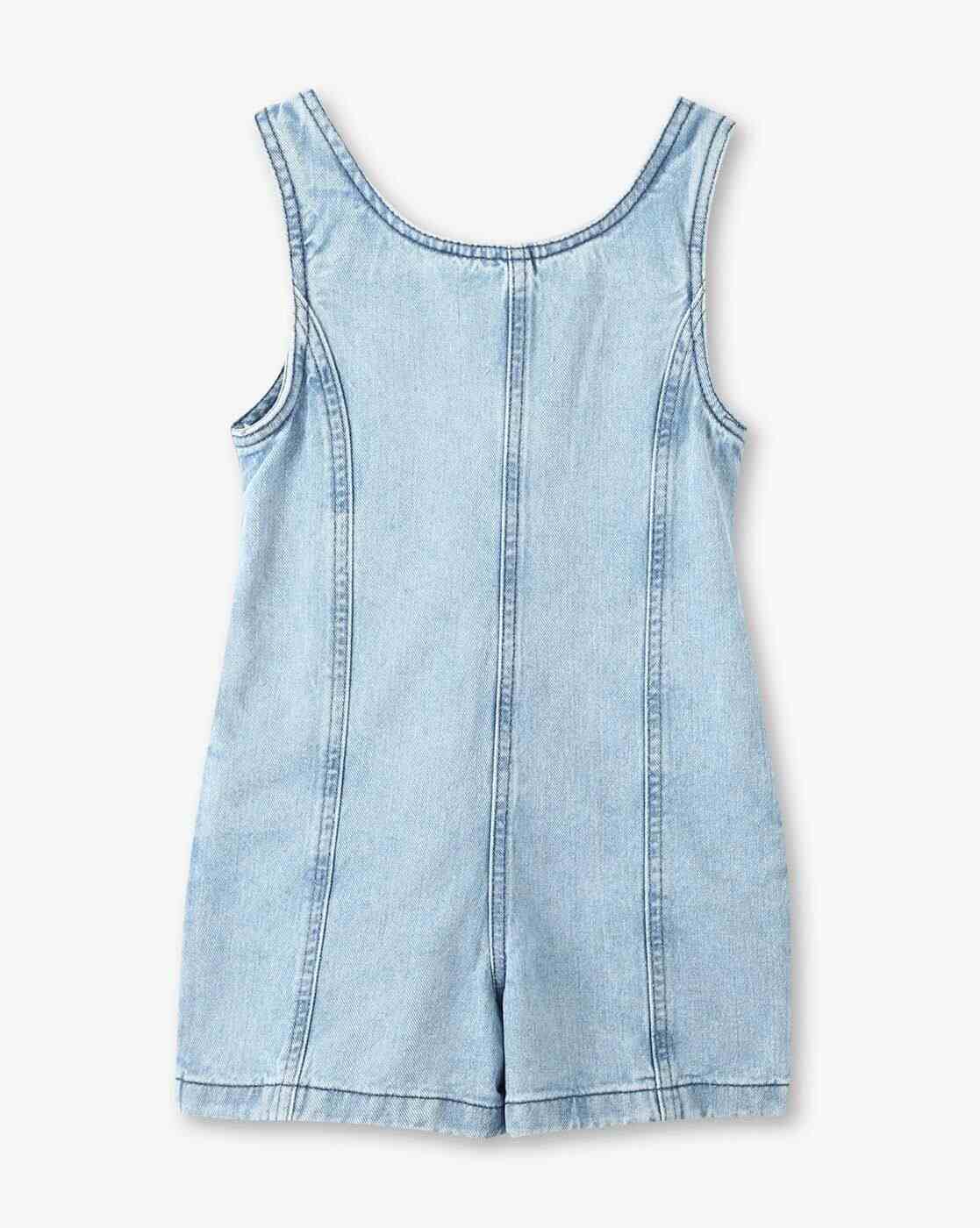 KG FRENDZ | Girls Front Panneled Regular Fit Dungaree with T-Shirt Set|4