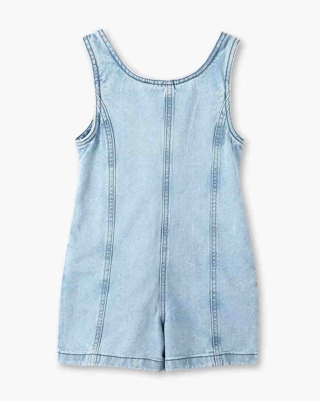 KG FRENDZ | Girls Front Panneled Regular Fit Dungaree with T-Shirt Set|4