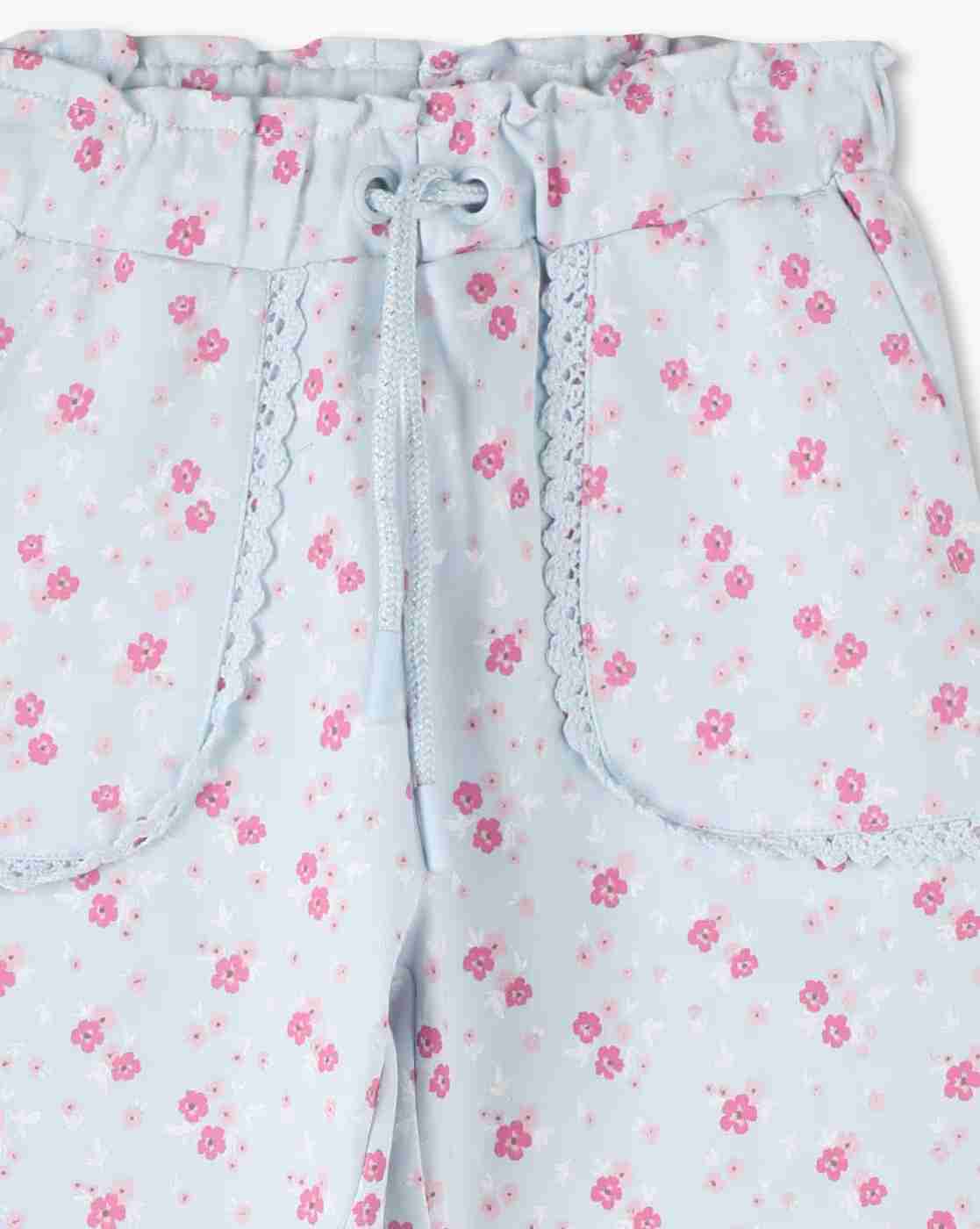 KG FRENDZ | Girls All-Over Floral Print Cotton Joggers|2