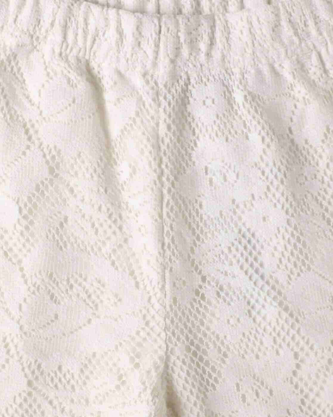 KG FRENDZ | Girls Lace Tapered Fit Pants with Elasticated Waist|2