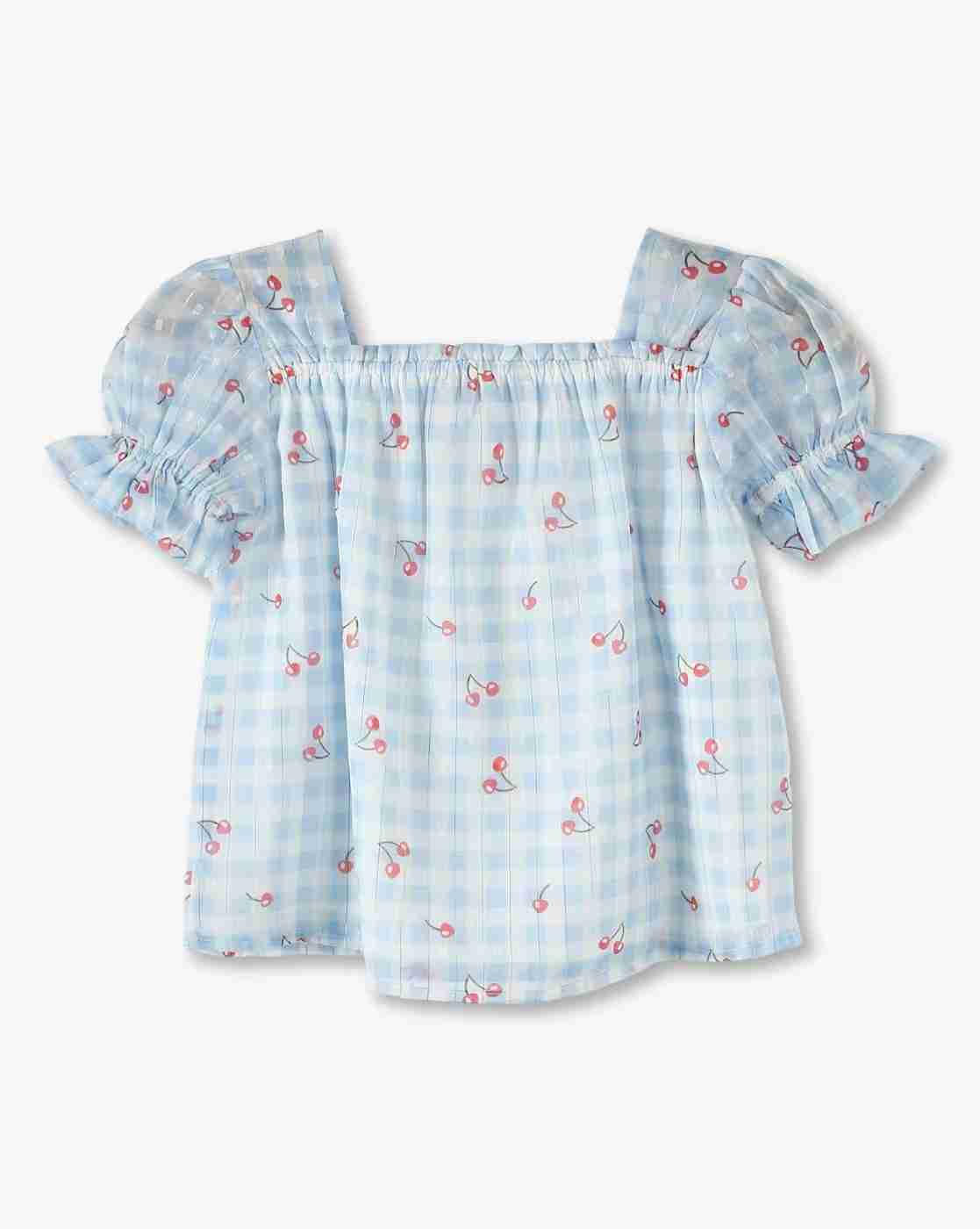 KG FRENDZ | Girls Printed Square-Neck Regular Fit Top