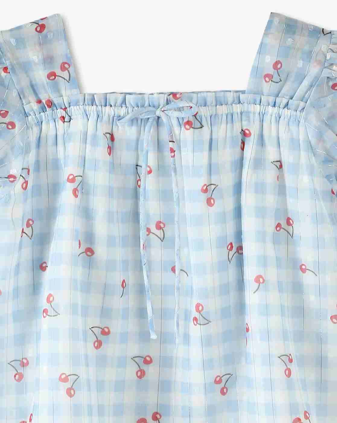 KG FRENDZ | Girls Printed Square-Neck Regular Fit Top|2