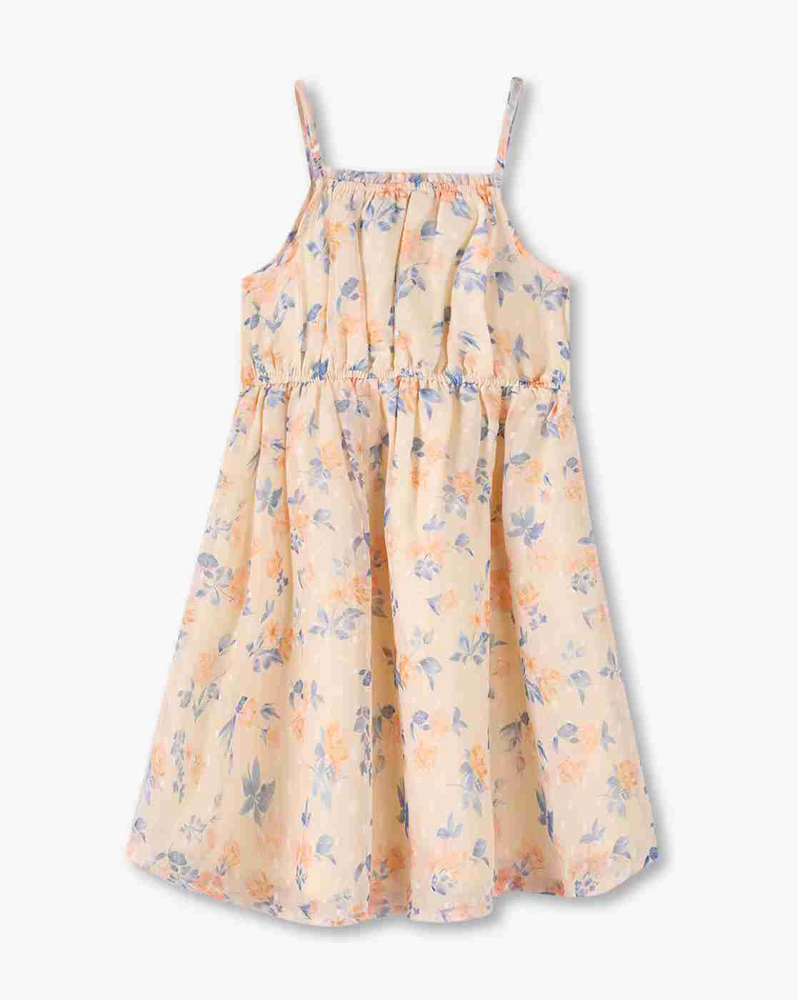 KG FRENDZ | Girls Floral Print Dress with Denim Jacket|3